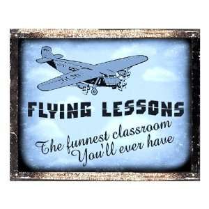  AIRPLANE model SIGN remote FLYING lessons VINTAGE retro 