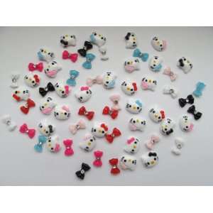 Nail Art 3d 55 Pieces Mix Color Hello Kitty/Bow /Rhinestone for Nails 