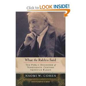  What the Rabbis Said Naomi Cohen Books