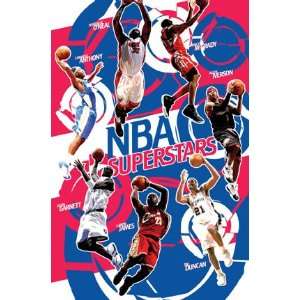   NBA SUPERSTARS POSTER 22 X 34 JAMES TMAC SHAQ AI 3631