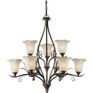 Forte Lighting 2505 09 27 Black Cherry Traditional / Classic 35Wx35H 9 