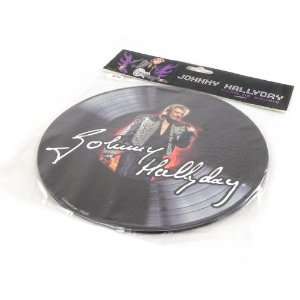  Mousepads Johnny Halliday vinyl disc.