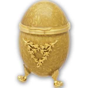  Vivian Alexander Gold Pearl With Leaves Egg Jewel Box 