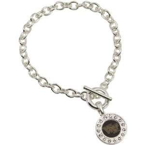  Wake Forest Demon Deacons Ladies Silver Round Crystal 