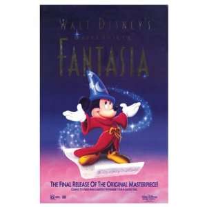  Fantasia, Original 26x40 Video/LaserDisc Poster