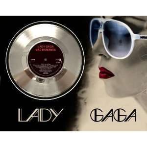  LADY GAGA Bad Romance Framed Silver Record A3 