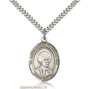  St. Louis Marie de Montfort Large Sterling Silver Medal 