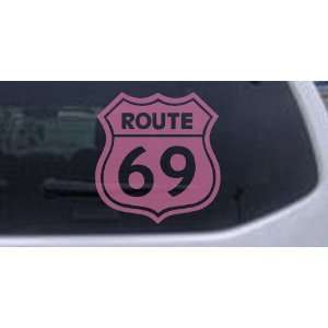Route 69 Funny Car Window Wall Laptop Decal Sticker    Pink 3in X 3 