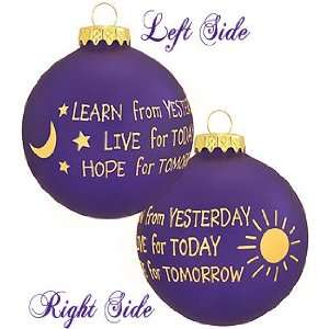  Personalized Learn, Live, Hope Glass Ornament (Order by 12 