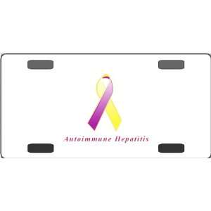  Autoimmune Hepatitis Awareness Ribbon Vanity License Plate 