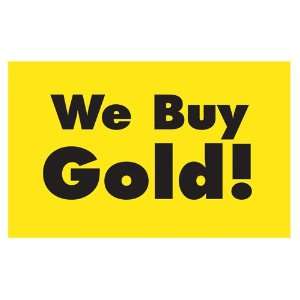  We Buy Gold 3ft x 5ft Flag  Yellow Patio, Lawn & Garden