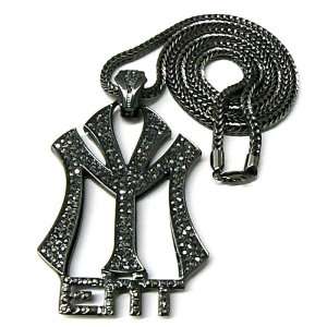  Black Iced Out Young Money Ent Pendant with 36 Inch Franco 
