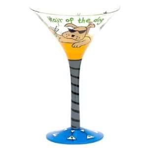 Hair of the Dog Hand Painted Martini Glass, Set of 2  