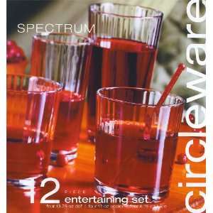Circleware SPECTRUM 12pc. Glassware Set 