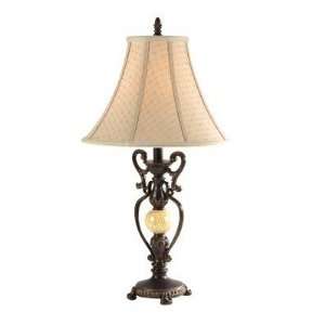  Ambiente One Light Table Lamp in Bronze Gold and Calicut 