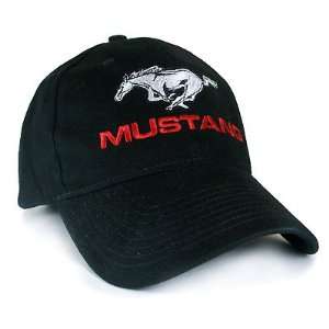  Ford Mustang Running Pony Black Baseball Hat Automotive