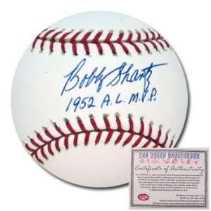  Bobby Shantz Autographed Baseball with 1952 AL MVP 