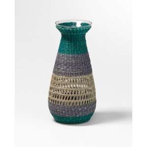  Coldwater Creek Seagrass Blue vase