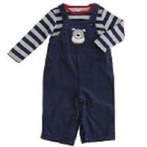  Carters Boys 2 Piece Microfleece Overall and L/S T Shirt 