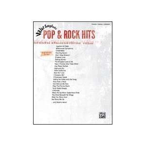  Value Songbooks Pop & Rock Hits   P/V/G Songbook Musical 