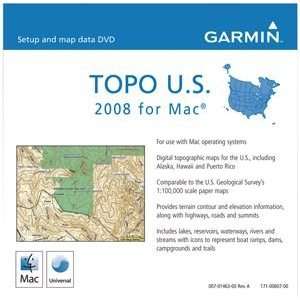  GARMIN 010 11125 00 MACSOURCE® TOPO US 2008 FOR MAC OS 