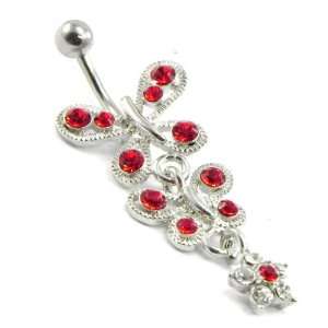  Body piercing Papillons red. Jewelry