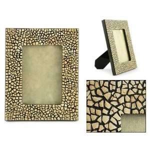  Eggshell mosaic picture frame, Crackles (3.5x5)