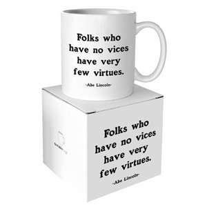  Quotable Folks With No VIces   Abe Lincoln Mug Automotive