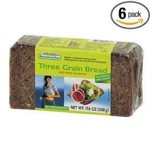 Mestemacher Bread   Three Grain, 17.6000 Ounce (Pack of 6)  