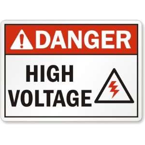  Danger (ANSI) High Voltage (horizontal with bolt graphic 