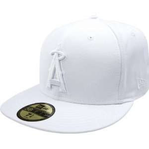  MLB Anaheim Angels White on White 59FIFTY Fitted Cap 