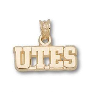  Utah Utes 14K Gold Block UTES 1/4 Pendant Sports 