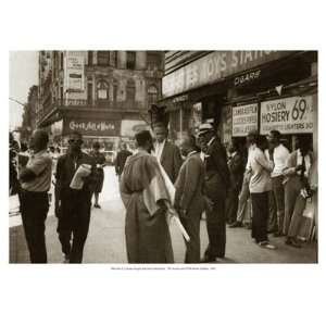 Harlem 1962 7th Avenue & 125th Street depicts Malcolm X Captain Joseph 