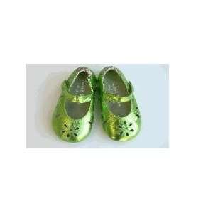  Sweet Janes Shoes In Metallic Lime   Size 12 18moths (5.5 