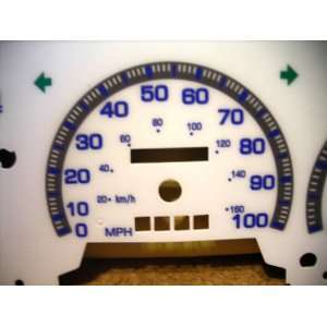  Ford Excursion White Faced Dash Gauges   Blue Readings 