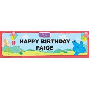  Cookie Monster Personalized Birthday Banner Large 30 x 
