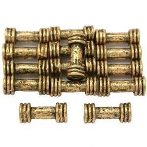  15g Bali Tube Beads Antique Gold Plated 12mm Approx 15 