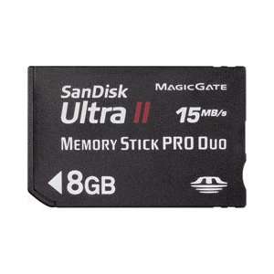  SanDisk 8GB ULTRA II MEMORY STICKPRO DUO HIGH SPEED MEMORY 
