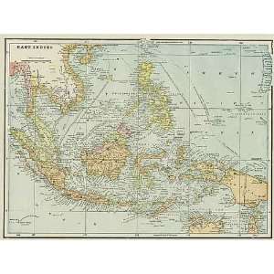  Cram 1892 Antique Map of the East Indies