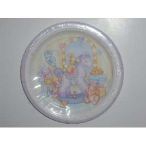  Baby Shower Decorative 7 Plastic Coated Plates Babies 