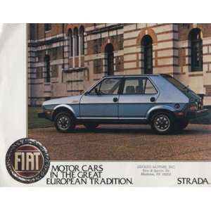  1980 Fiat Strada Original Dealer Sales Brochure Sheet 