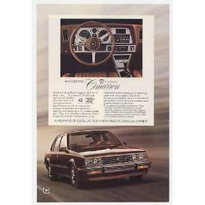   Cimarron New Kind of Cadillac Print Ad (19921)