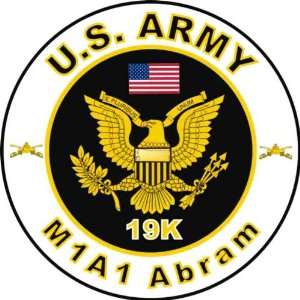  United States Army MOS 19K M1A1 Abram Decal Sticker 5.5 