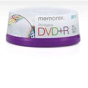  DVD+R 4.7GB 20Pk Spndl Printbl Electronics