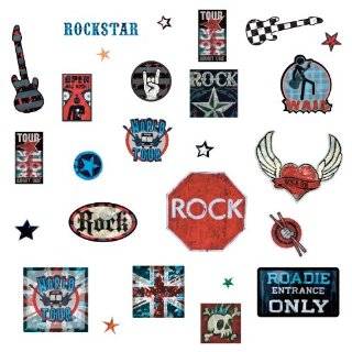 RoomMates RMK1563SCS Boys Rock n Roll Peel and Stick Wall Decals