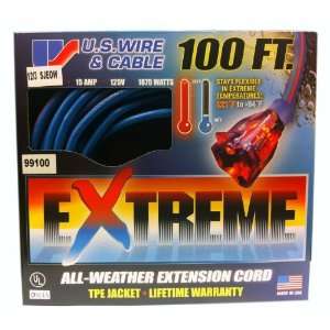  15A 125V 100FT All Weather Extension Cord Patio, Lawn 