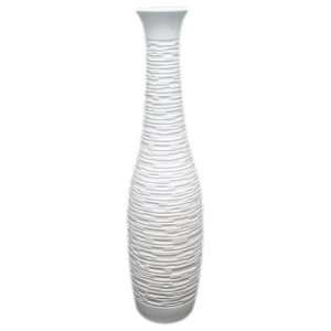  UTC 20107 White Ceramic Vase with Matte