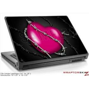  Large Laptop Skin Barbwire Heart Hot Pink Electronics
