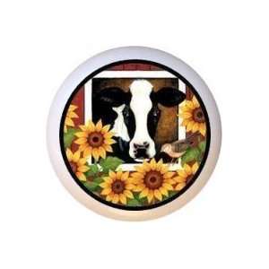  Cow Sunflowers Kitchen Design Drawer Pull Knob