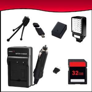   SD Memory Card + USB SD Card Reader + Video Light Kit + Mini Tripod